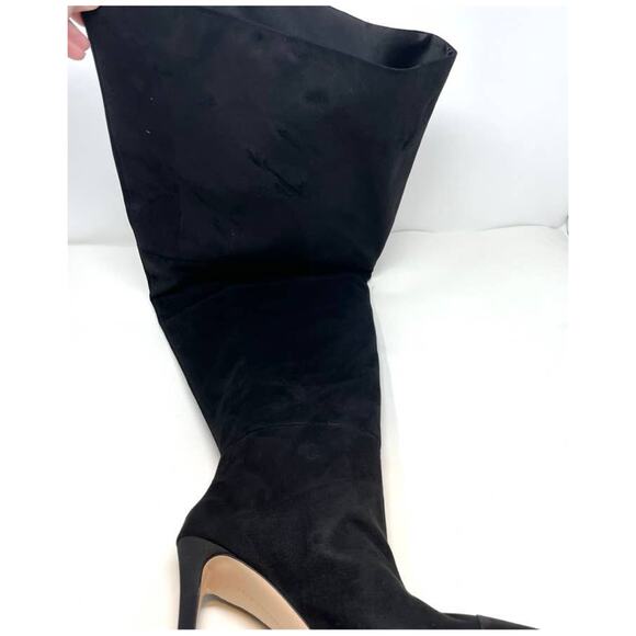 Good American The Weekend Slouchy Over The Knee Boots In Black Size 13 New - Picture 5 of 12